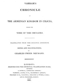 Cover of Vahram's chronicle of the Armenian kingdom in Cilicia, during the time of the Crusades. — Reading Companion