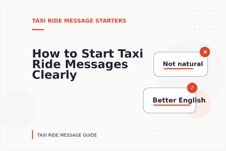 How to Start Taxi Ride Messages Clearly How to Start Taxi Ride Messages Clearly