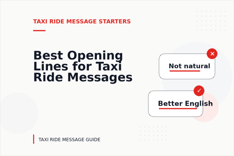 Best Opening Lines for Taxi Ride Messages Best Opening Lines for Taxi Ride Messages