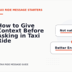 How to Give Context Before Asking in Taxi Ride Message English