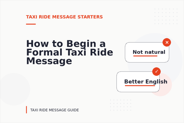 How to Begin a Formal Taxi Ride Message How to Begin a Formal Taxi Ride Message