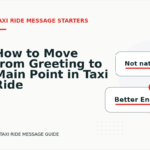 How to Move from Greeting to Main Point in Taxi Ride Message English