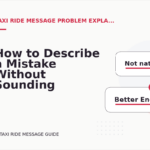 How to Describe a Mistake Without Sounding Rude in Taxi Ride Message English