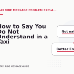 How to Say You Do Not Understand in a Taxi Ride Message