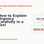 How to Explain Urgency Carefully in a Taxi Ride Message